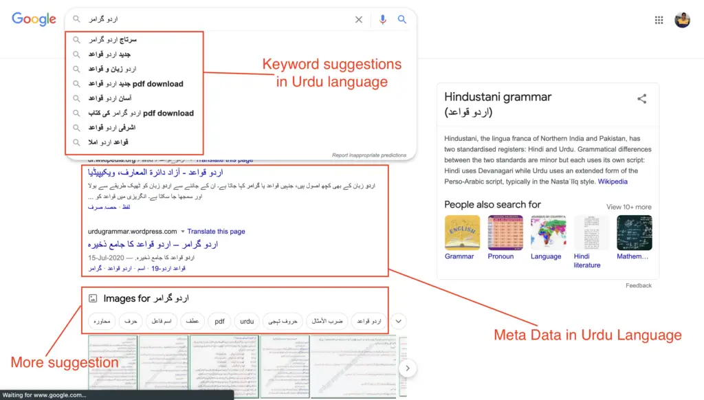 What is Multilingual SEO? - Basic Concept, Strategy & Best Practices 4 Screenshot 2021 02 24 at 14.49.01