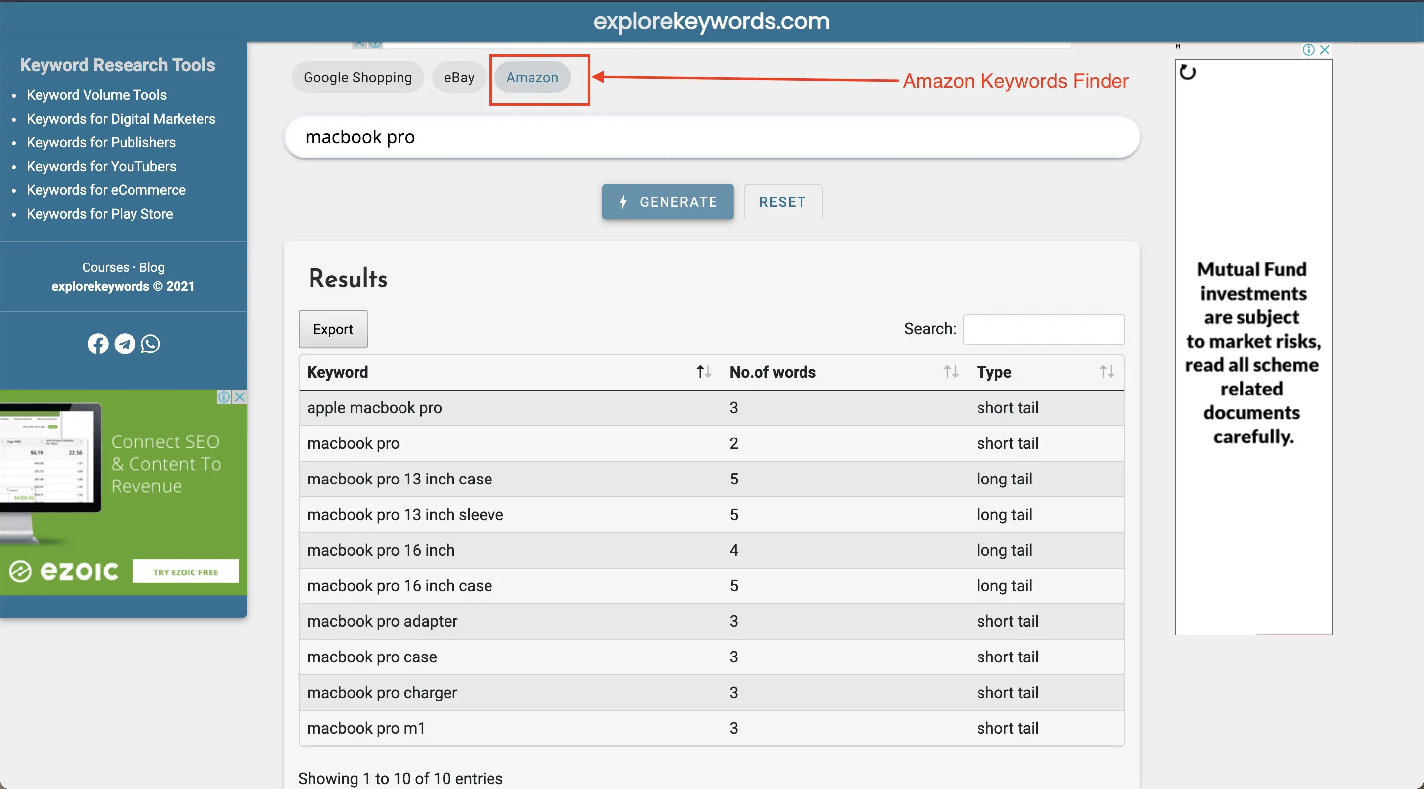 best amazon keyword research tool free