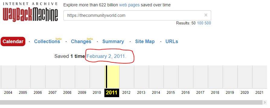 How can you check the age of a website?