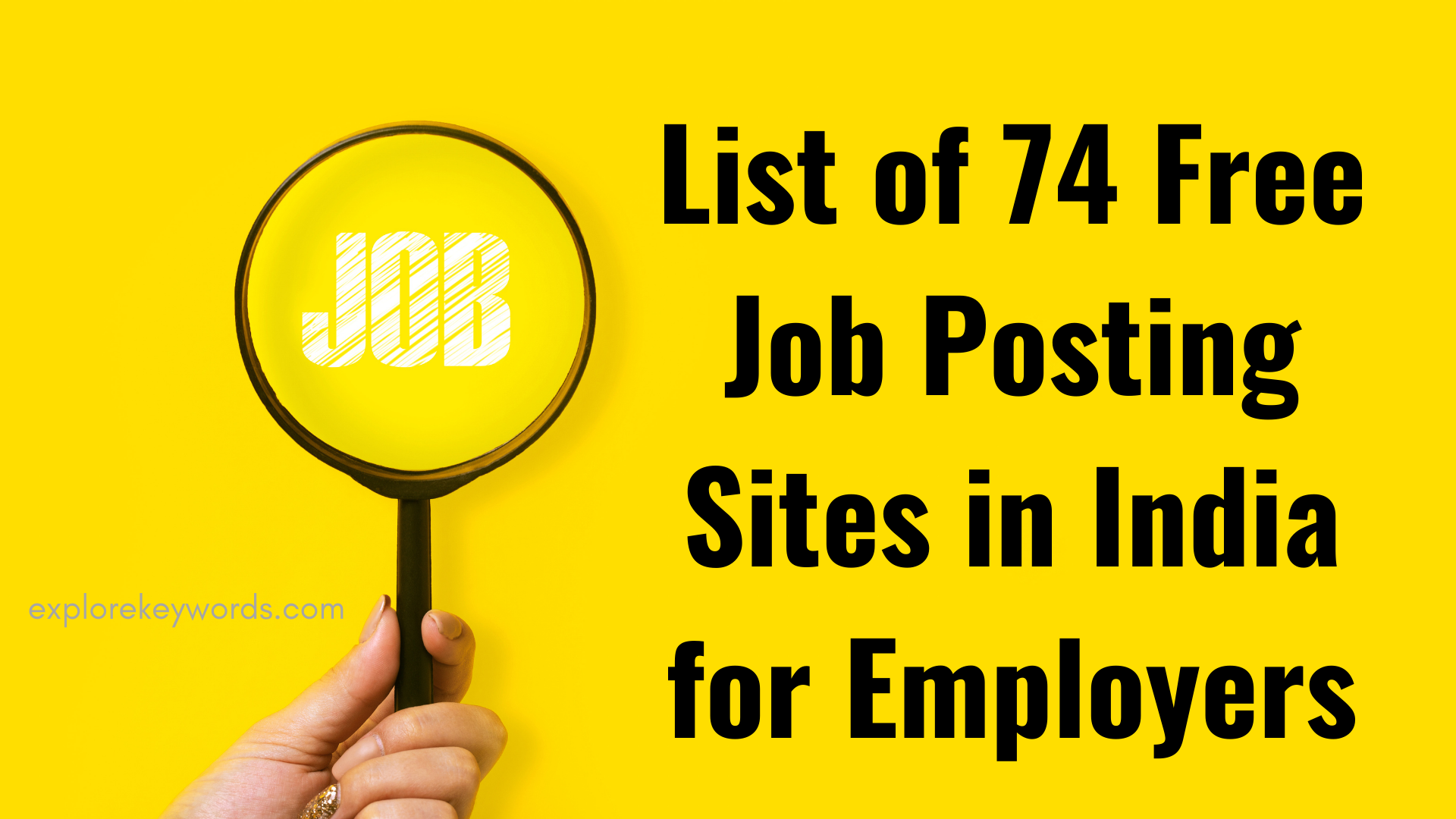 List of 74 Free Job Posting Sites in India for Employers