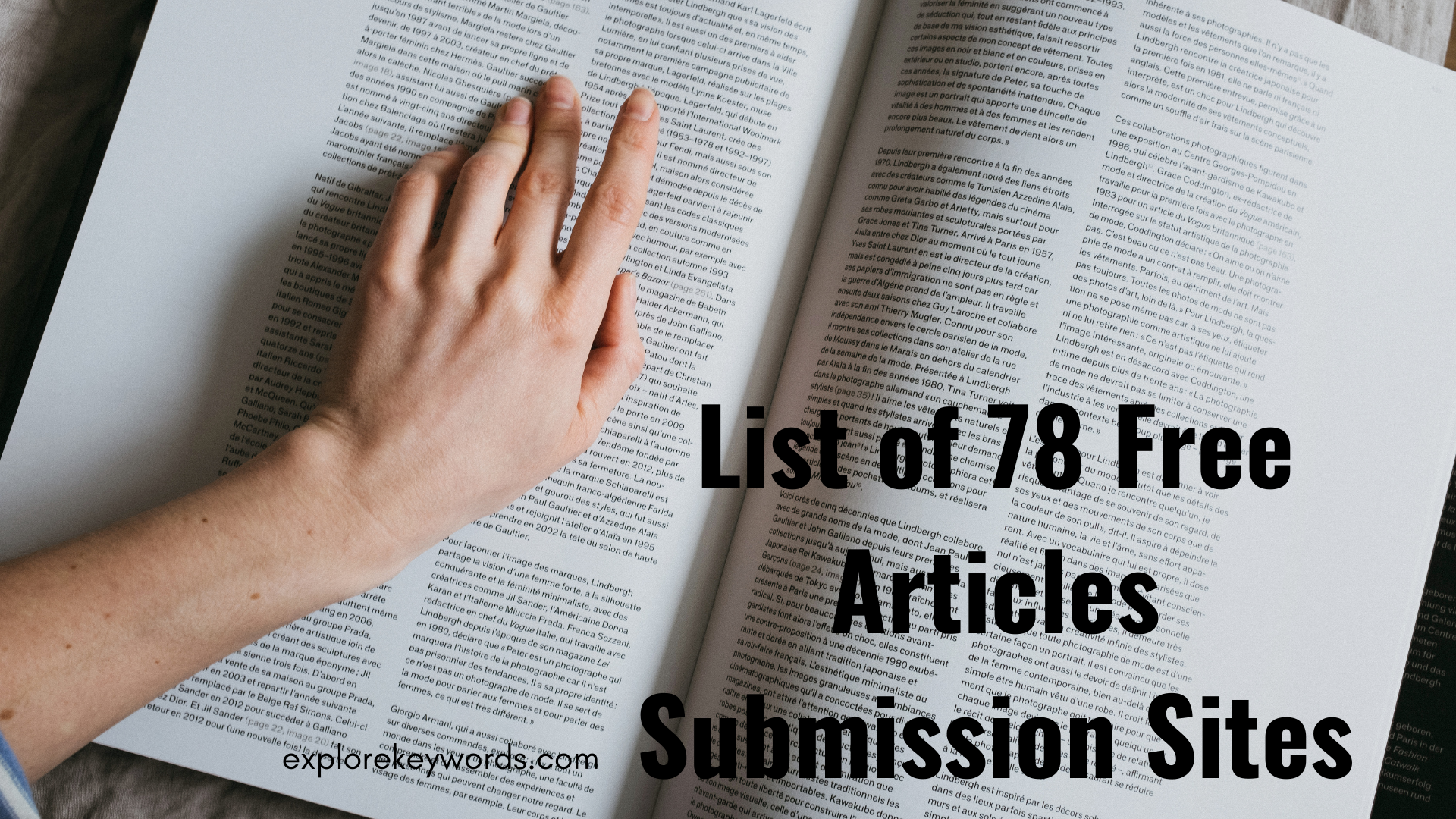 List of 78 Free Articles Submission Sites