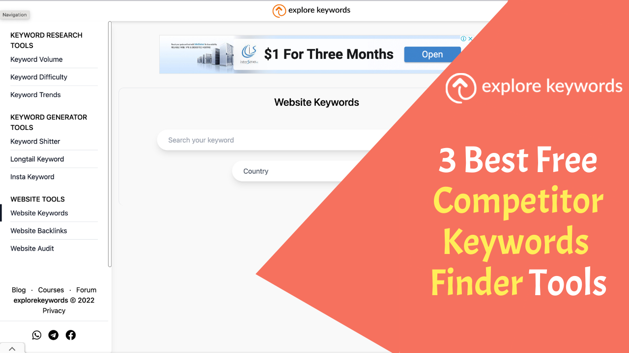 3 Best Free Competitor Keywords Finder Tools